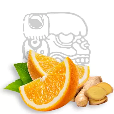 Natural Jinger with orange beverage