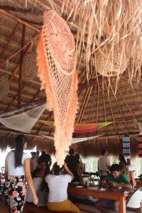 Traditional palapa at coba