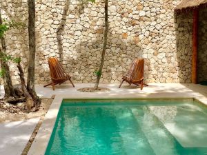 pool in hotel at tulum