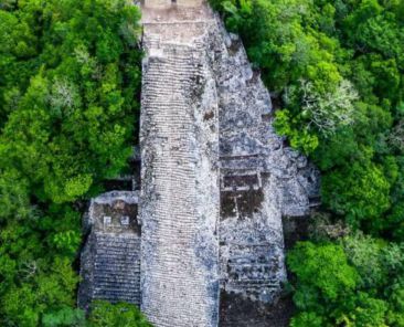 Aerial view of Coba