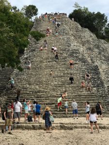 front view of Coba Pyramid