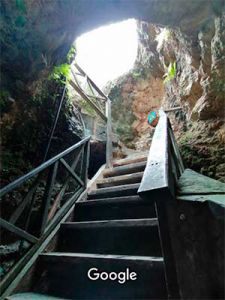 Stairs view from the cavern